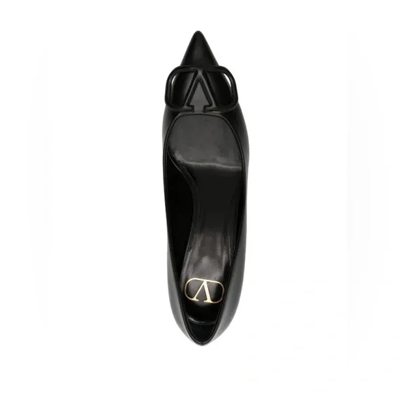 VALENTINO GARAVANI VLOGO LETHER HEELS - Picture 5 of 13